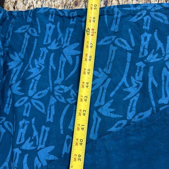 Senada Blue Sleeveless Two Tiered Bamboo Print Midi Dress Size M - Picture 7 of 7